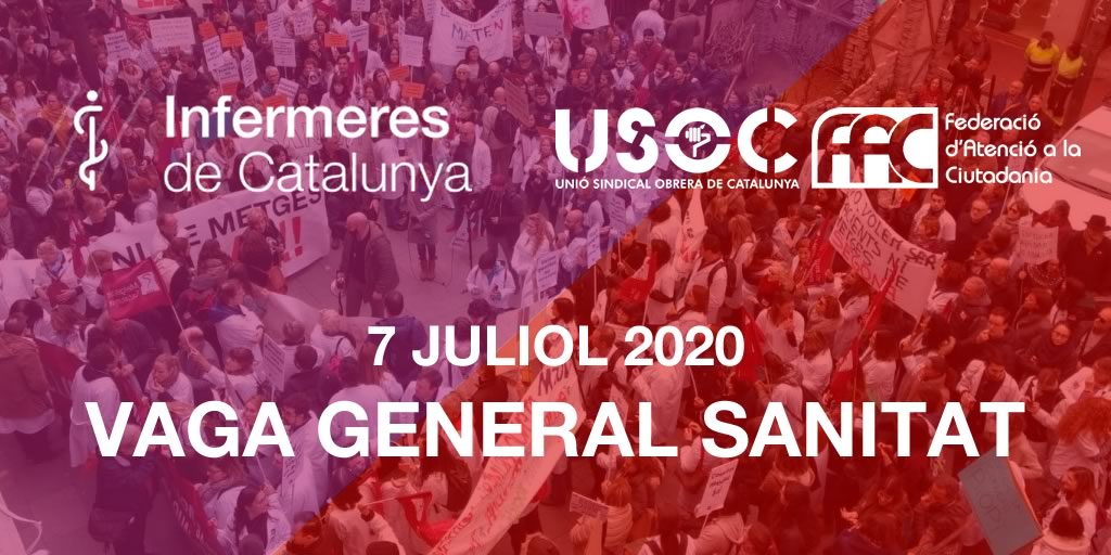 Totes les treballadores de la sanitat pública i privada convocades a vaga el 7 de juliol