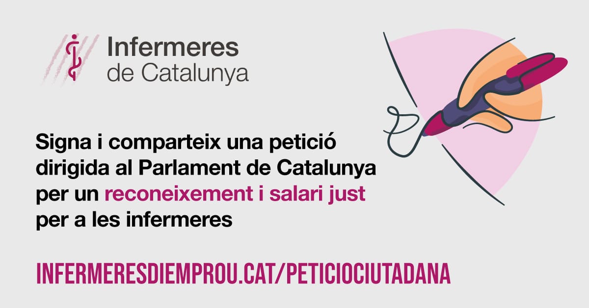 Infermeres de Catalunya iniciem una campanya de recollida de signatures dirigida a la ciutadania